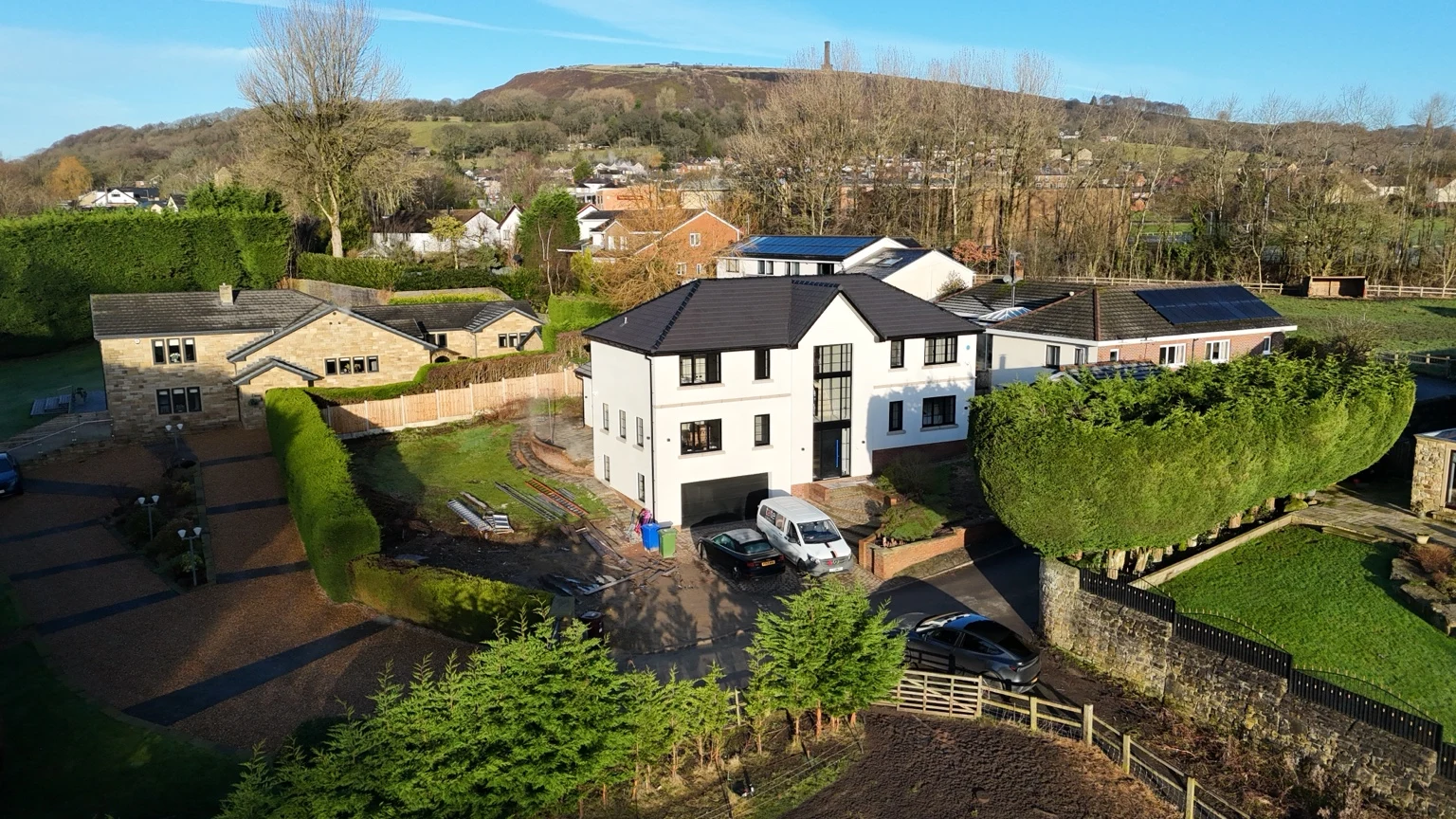 Home & hillside setting
