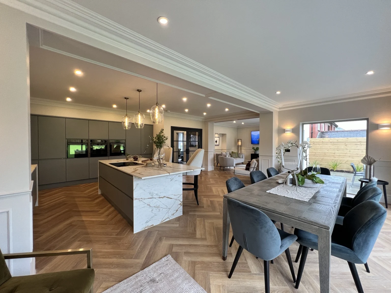 HOME’s Longsight Road kitchen and dining space opening onto the garden